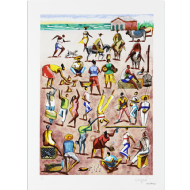 Carybé - Folclore x/200. Serigrafia, 70x50 cm