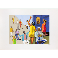 Carybé - De tardinha 112/200. Serigrafia, 36x50 cm