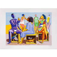 Carybé - Bate-papo x/200. Serigrafia, 50x70 cm