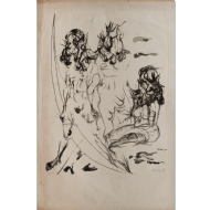 Flávio de Carvalho - Sem título 5/50. Litografia, 75x50 cm