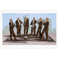 Clóvis Graciano - Músicos x/200. Serigrafia, 50x70 cm