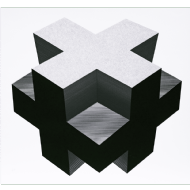 Cleber Machado - Cruzeta branca x/10. Serigrafia, 79x84 cm