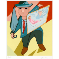 Cícero Dias - Sem título P.I. 1/10. Serigrafia, 70x60 cm