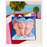 Cícero Dias - Sem título 51/100. Serigrafia, 70x60 cm