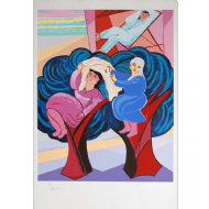 Cícero Dias - Sem título 191/200. Serigrafia, 110x75 cm