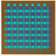 Almir Mavignier - Sem título 51/200. Serigrafia, 60x60 cm, 1973