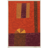 Alfredo Volpi - Fachada 31/50. Serigrafia, 54x37 cm