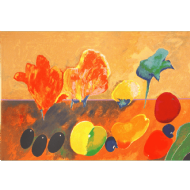 Aldemir Martins - Frutos e flores x/150. Serigrafia, 38x55 cm
