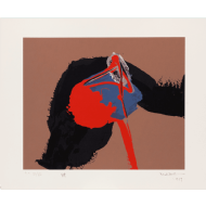 Manabu Mabe - Sem título 17/100. Serigrafia, 50x60 cm, 1989