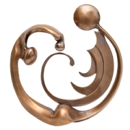 Fernando Cardoso - Paz x/20. Bronze patinado, 30x28x6 cm