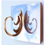 Fernando Cardoso - Asa. Bronze patinado e inox, 14x14x11 cm, 2018