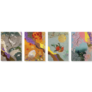 Kazuo Wakabayashi - 4 Estações. Serigrafia, 80x60 cm cada, 2016