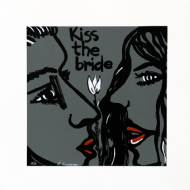 Rubens Gerchman - Kiss the bride 12/80. Serigrafia, 40x40 cm