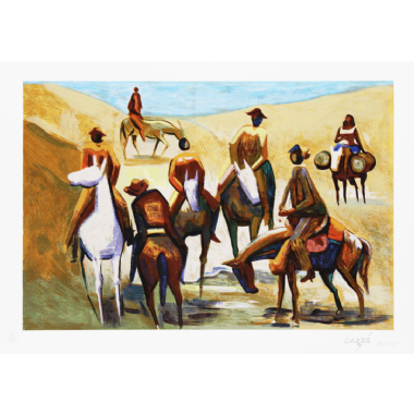 Carybé - Cavalgada x/200. Serigrafia, 50x70 cm