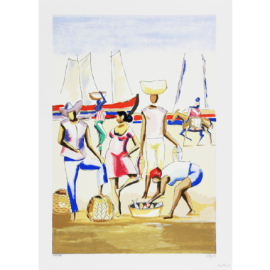 Carybé - Volta da pescaria x/200. Serigrafia, 70x50 cm