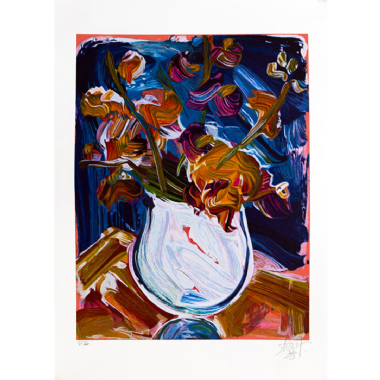 Sou Kit Gom - Vaso - Composição azul x/100. Serigrafia, 70x50 cm, 2023