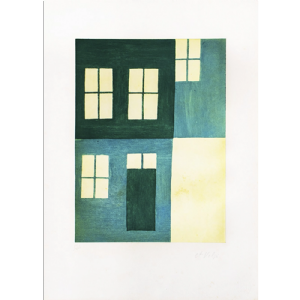 Alfredo Volpi - Fachada 171/200. Gravura em metal, 70x50 cm