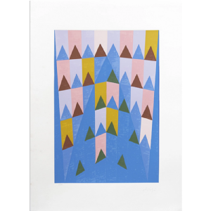 Alfredo Volpi - Ogiva x/200. Serigrafia, 100x70 cm