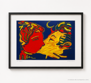 Rubens Gerchman - Beijo 10/100. Serigrafia, 72x94 cm, A.C.I.D