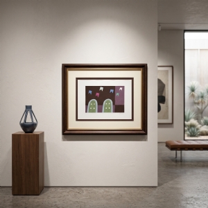 Alfredo Volpi - Mastro e bandeirinhas 66/200. Serigrafia, 70x100 cm