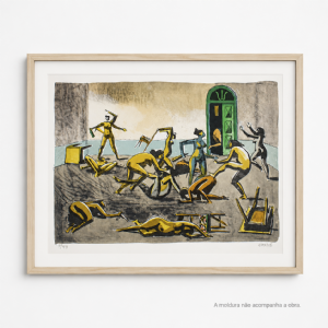 Carybé - Briga da boteco P.A. Litografia, 35x50 cm.