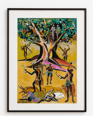 Carybé - Sem título x/120. Serigrafia, 70x50 cm.