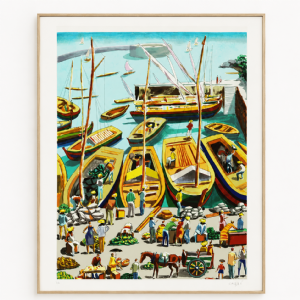 Carybé - Porto x/200. Serigrafia, 70x50 cm