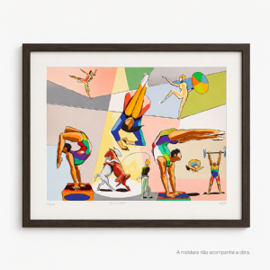 Carybé - Os acrobatas x/180. Serigrafia, 70x100 cm.