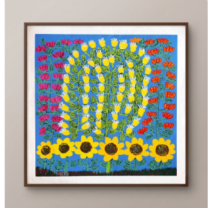 Antonio Poteiro - Flores x-190. Serigrafia, 80x85.