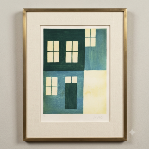 Alfredo Volpi - Fachada 171/200. Gravura em metal, 70x50 cm
