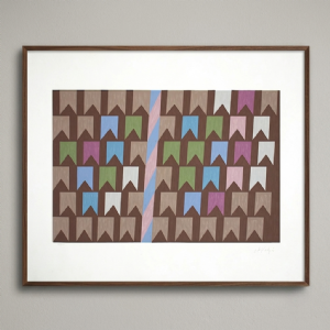 Alfredo Volpi - Mastro com bandeirinhas 86/200. Serigrafia, 70x100 cm