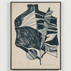 Emanoel Araujo - Sem título 20/80. Litografia, 52x34 cm, 1971.