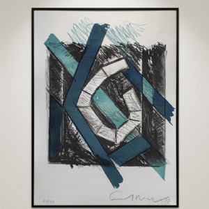 Emanoel Araujo - Sem título 33/50. litografia, 50x35 cm, 1987.