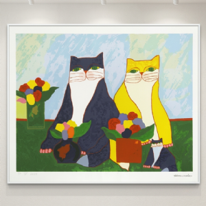 Aldemir Martins - Família de gatos x/150. Serigrafia, 50x70 cm.