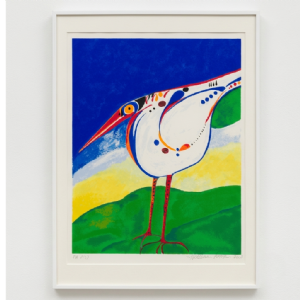 Aldemir Martins - Pássaro branco x/150, Serigrafia, 55x38 cm, 2003