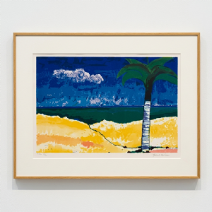 Aldemir Martins - Marinha com coqueiro x/100. Serigrafia, 50x70 cm