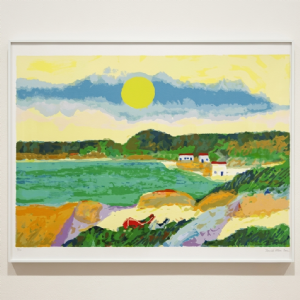 Aldemir Martins - Marinha com casas x/120. Serigrafia, 50x70 cm.