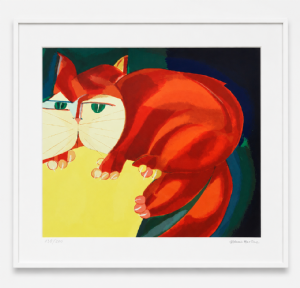 Aldemir Martins - Gato vermelho x/150. Serigrafia, 50x70 cm, 2010