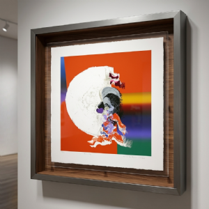 Manabu Mabe - Céu e terra  X/150. Serigrafia, 66x66 cm, 1996.