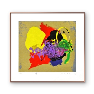 Manabu Mabe - Magnífico P.A. XV/XXI. Serigrafia, 35x36 cm, 1995.