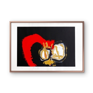 Manabu Mabe  - Espírito noturno P.A. II/XXII. Serigrafia, 35x50 cm, 1991.