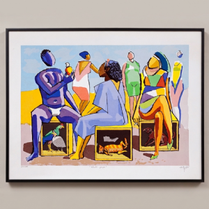 Carybé - Bate-papo x/200. Serigrafia, 50x70 cm