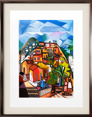 Di Cavalcanti - O morro x/120. Serigrafia, 92x70 cm.