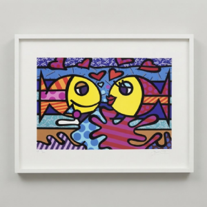 Romero Britto - Deeply In Love II 212/300. Serigrafia, 50x70 cm, 2013.
