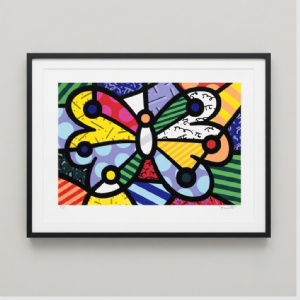Romero Britto - Butterfly II P.A. 2/25. Serigrafia, 50x70 cm, 2013.