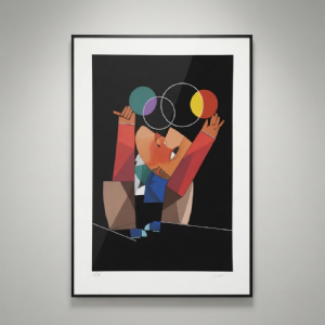 Inos Corradin - Equilibrista 100/100. Serigrafia, 70x50 cm