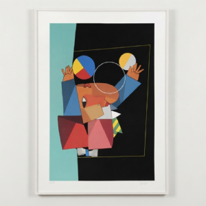 Inos Corradin - Equilibrista 64/100. Serigrafia, 70x50 cm