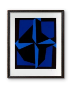 Victor Vasarely - Sem título 56/100. Serigrafia, 70x57 cm.