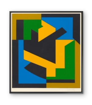 Victor Vasarely - Sem título 37/90. Serigrafia, 70x65 cm.