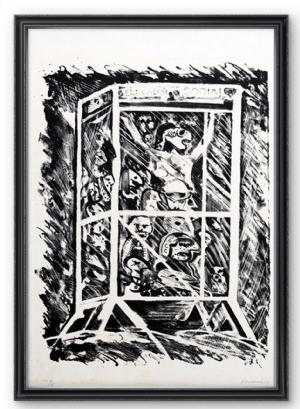 Rubens gerchman - Sem título P.A. II/V. Litografia, 60x44 cm, 1974.